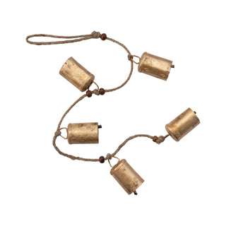 Hanging Vintage Inspired Brass Bells