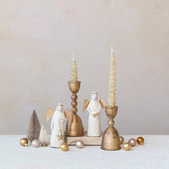 Distressed Brass Metal Taper Holder