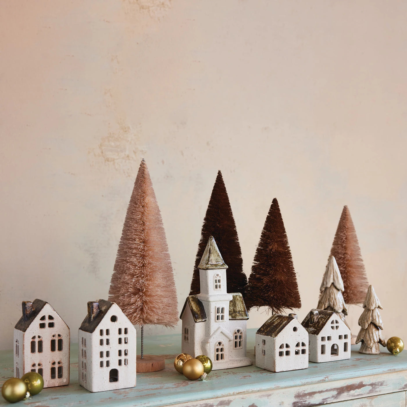 Mocha Glazed Stoneware Church