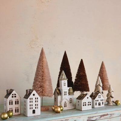 Mocha Glazed Stoneware Church