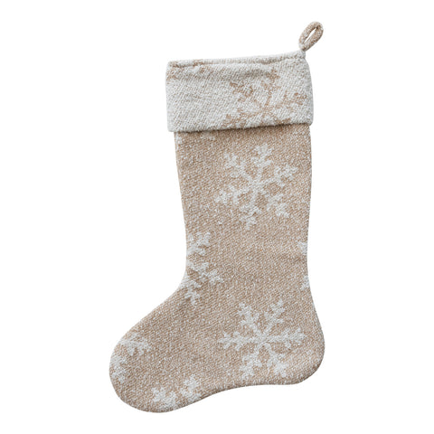 Snowflake Woven Jacquard Stocking