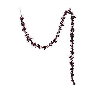 Flocked Burgundy Berry Garland
