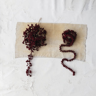 Flocked Burgundy Berry Garland