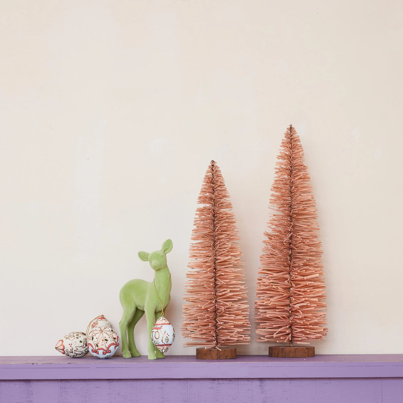 15" Blush Bottle Brush Tree