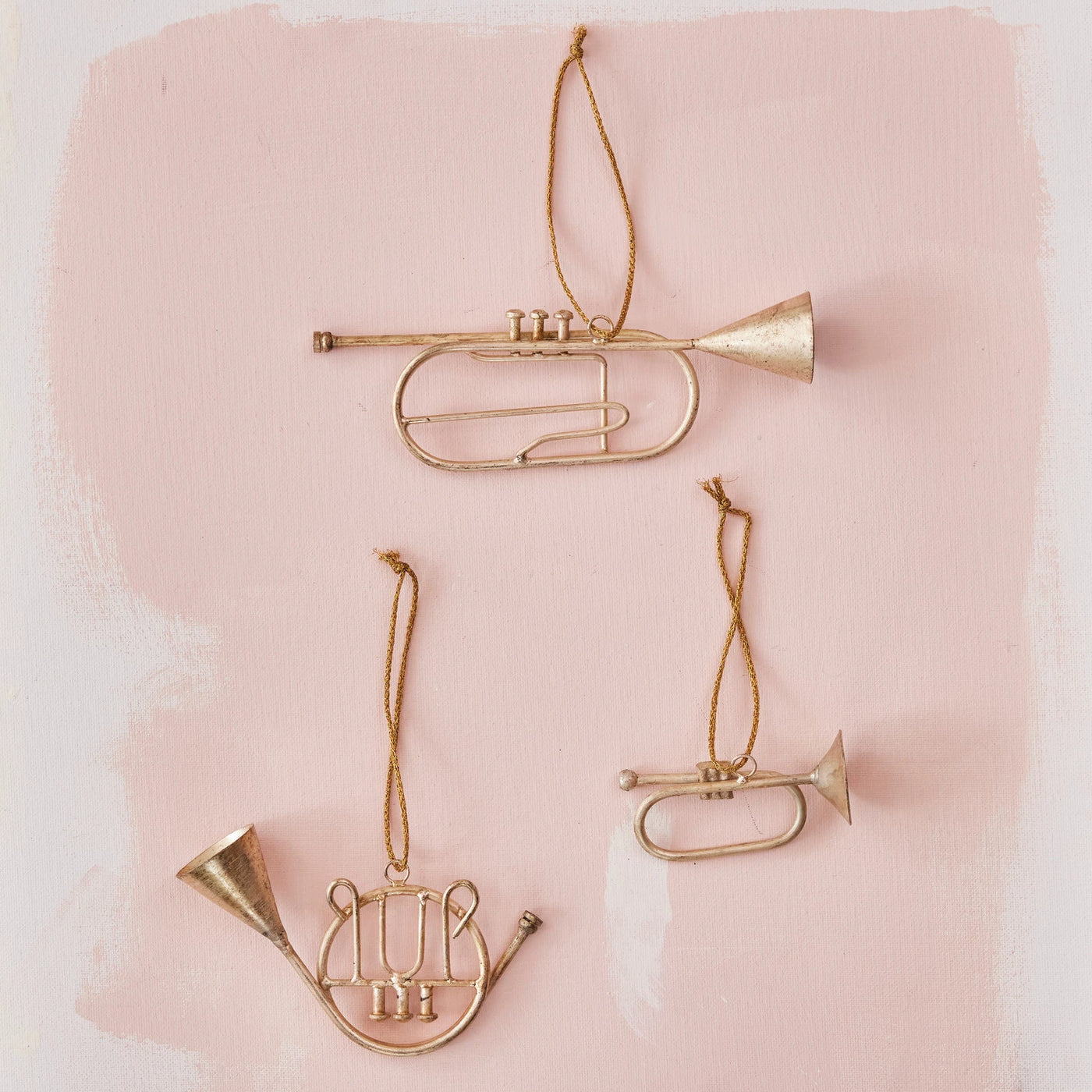 Antique Silver Musical Instrument Ornaments