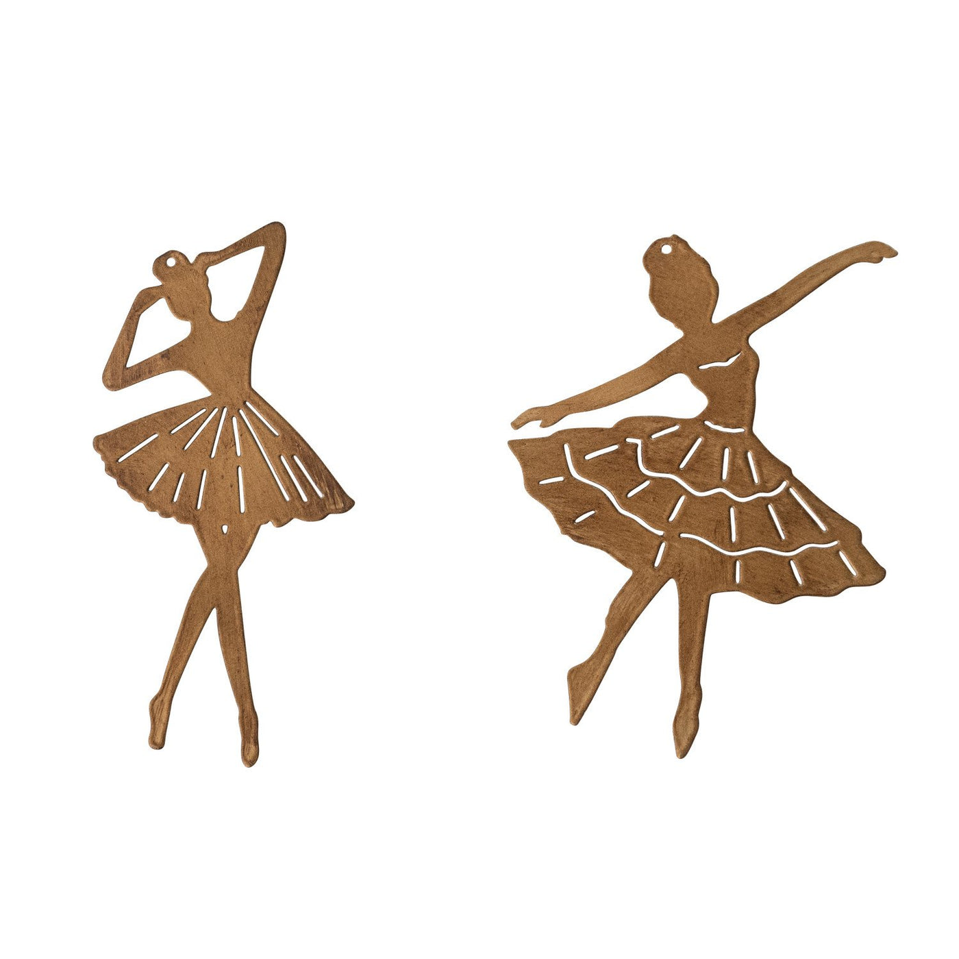 Metal Ballerina Ornament with Cut-Outs, 2 Styles