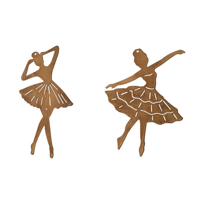Metal Ballerina Ornament with Cut-Outs, 2 Styles