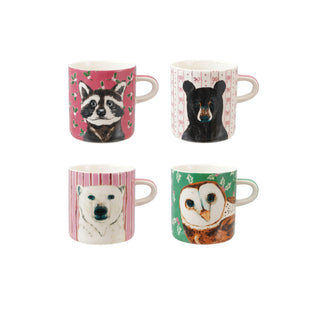 16 oz Stoneware Holiday Animal Mug