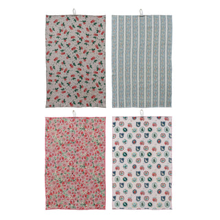 Retro Floral Cotton Terry Cloth Tea Towel