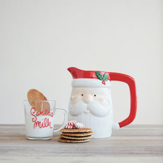 Santas Milk Glass Mug