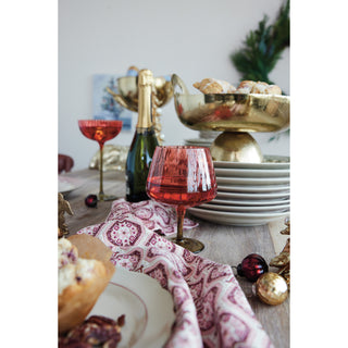 Holiday Ribbed Stemmed Wine Glass