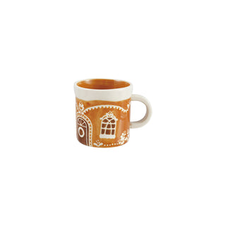 8 oz Hand Painted Stoneware Gingerbread Mug