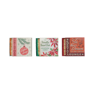 Holiday Embossed Matchbox With Matches