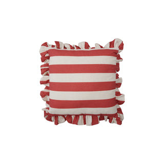 Ruffle Striped Square Pillow
