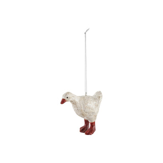 Handmade Paper Mache Goose Ornament
