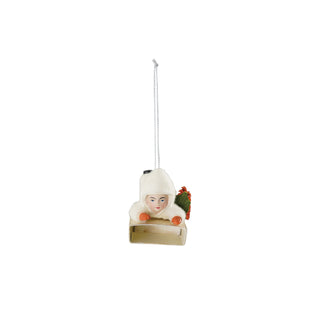 Vintage Inspired Child on Sled Ornament
