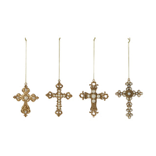 Pearl Cross Ornament