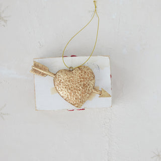 Resin Arrow Through Heart Ornament