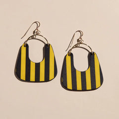 Yellow Stripe Nora Earrings