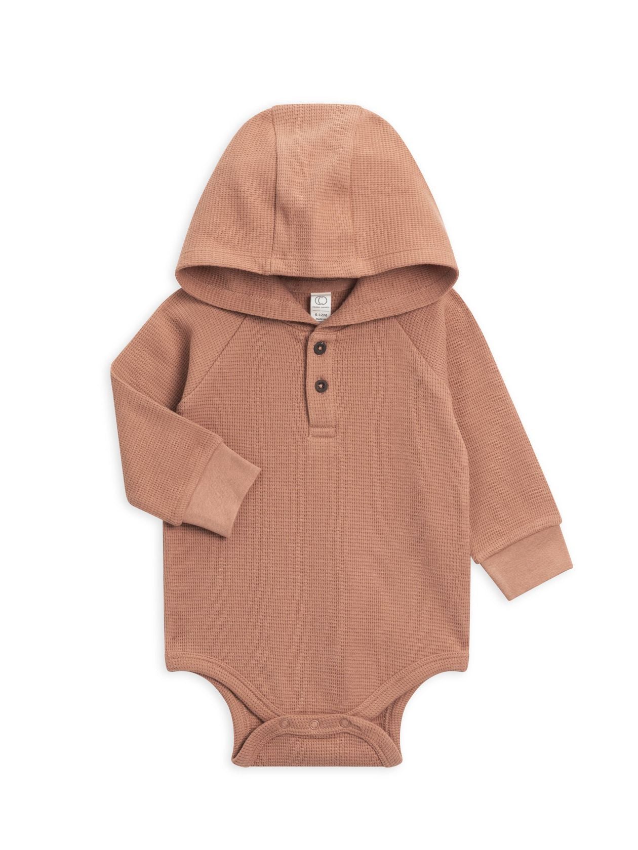Organic Waffle Hooded Bodysuit
