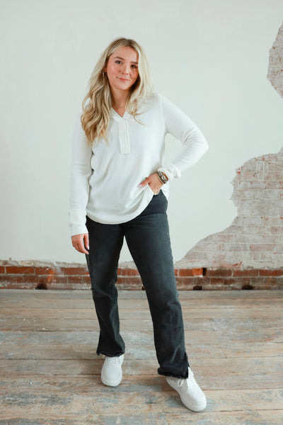 Out + About Thermal Henley Top