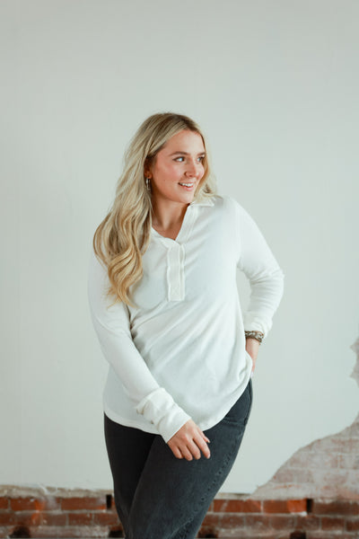 Out + About Thermal Henley Top