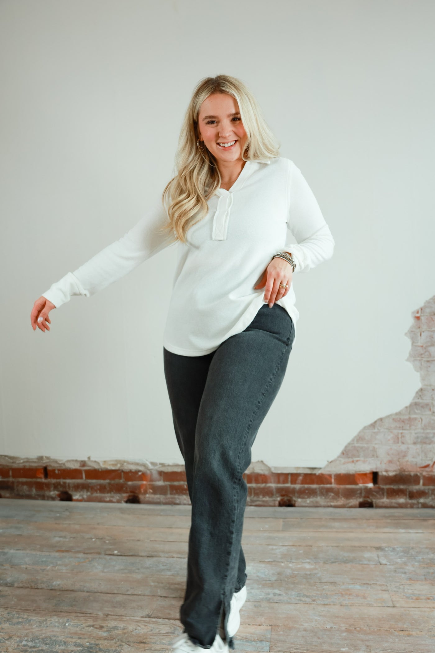 Out + About Thermal Henley Top
