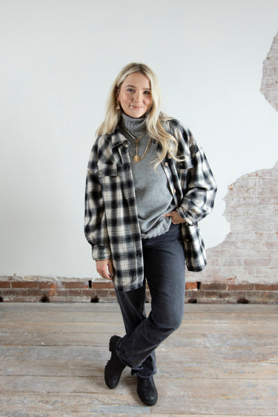 Oversized Plaid Flannel Shacket