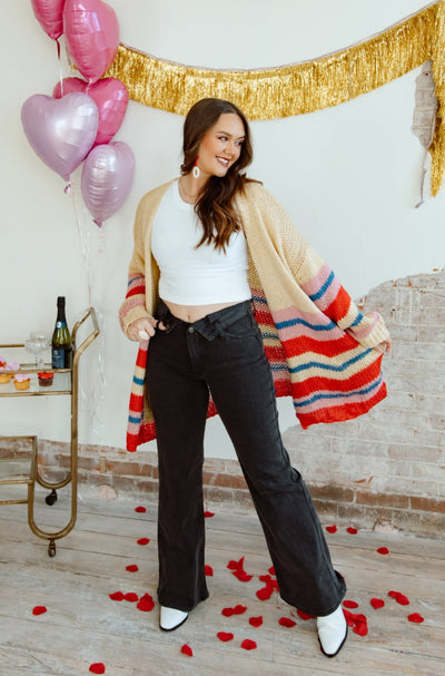Effortlessly Yours Multi Stripe Cardigan