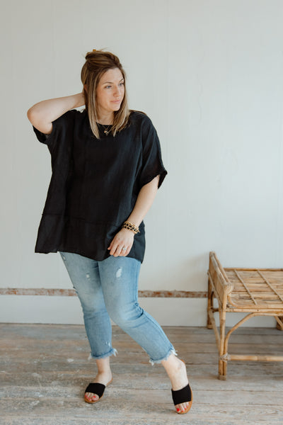 Along The Way Linen Top