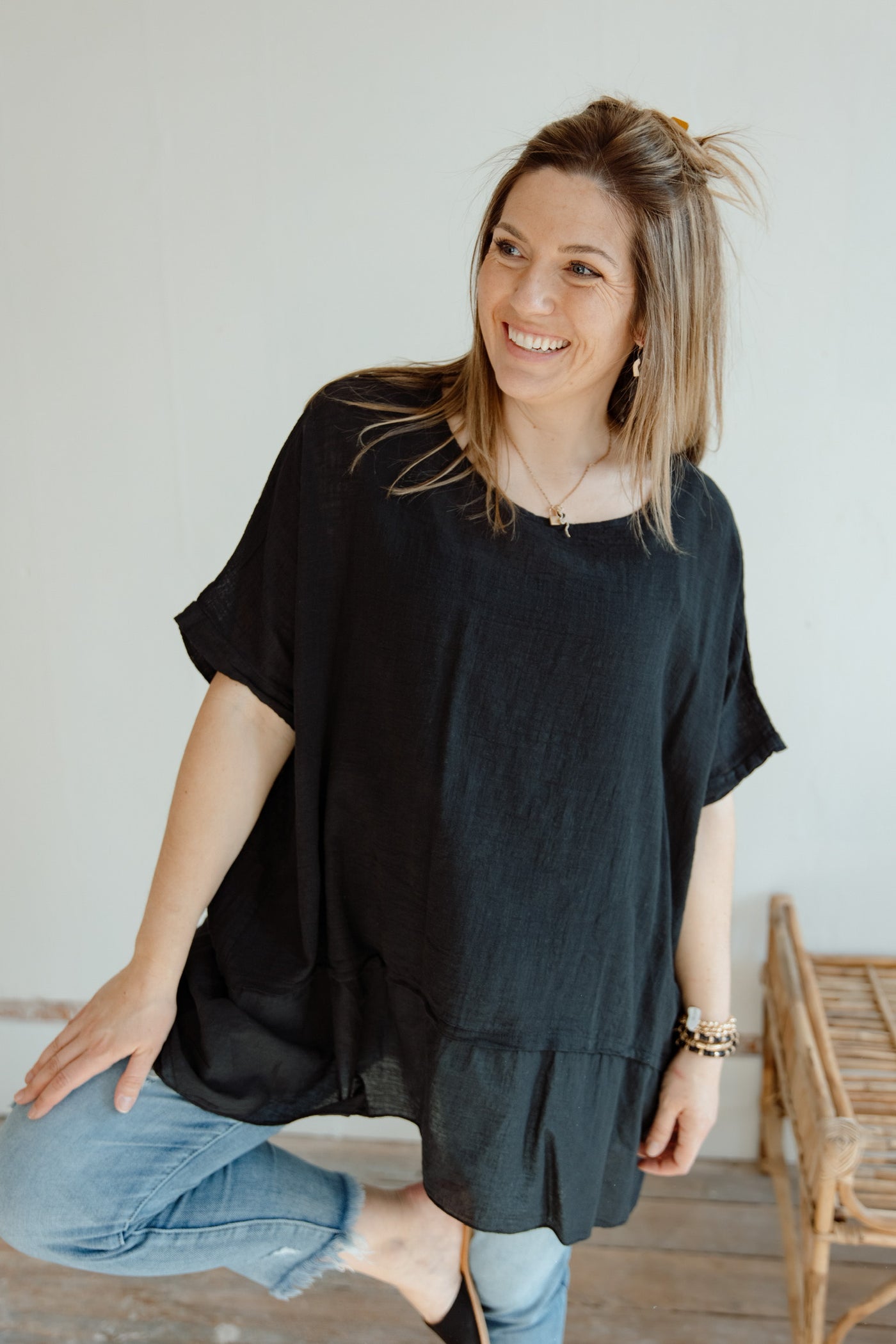 Along The Way Linen Top