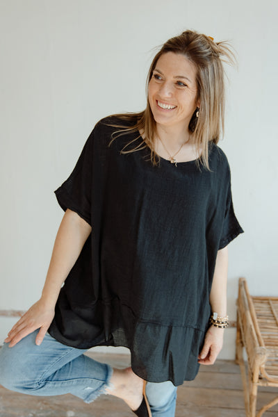 Along The Way Linen Top