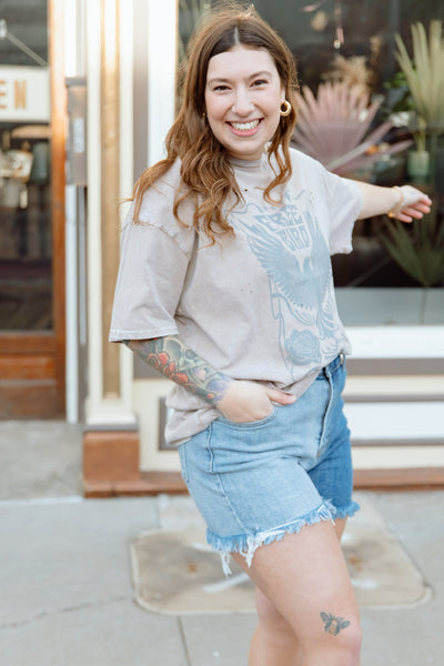 Free Bird Oversized Graphic Tee