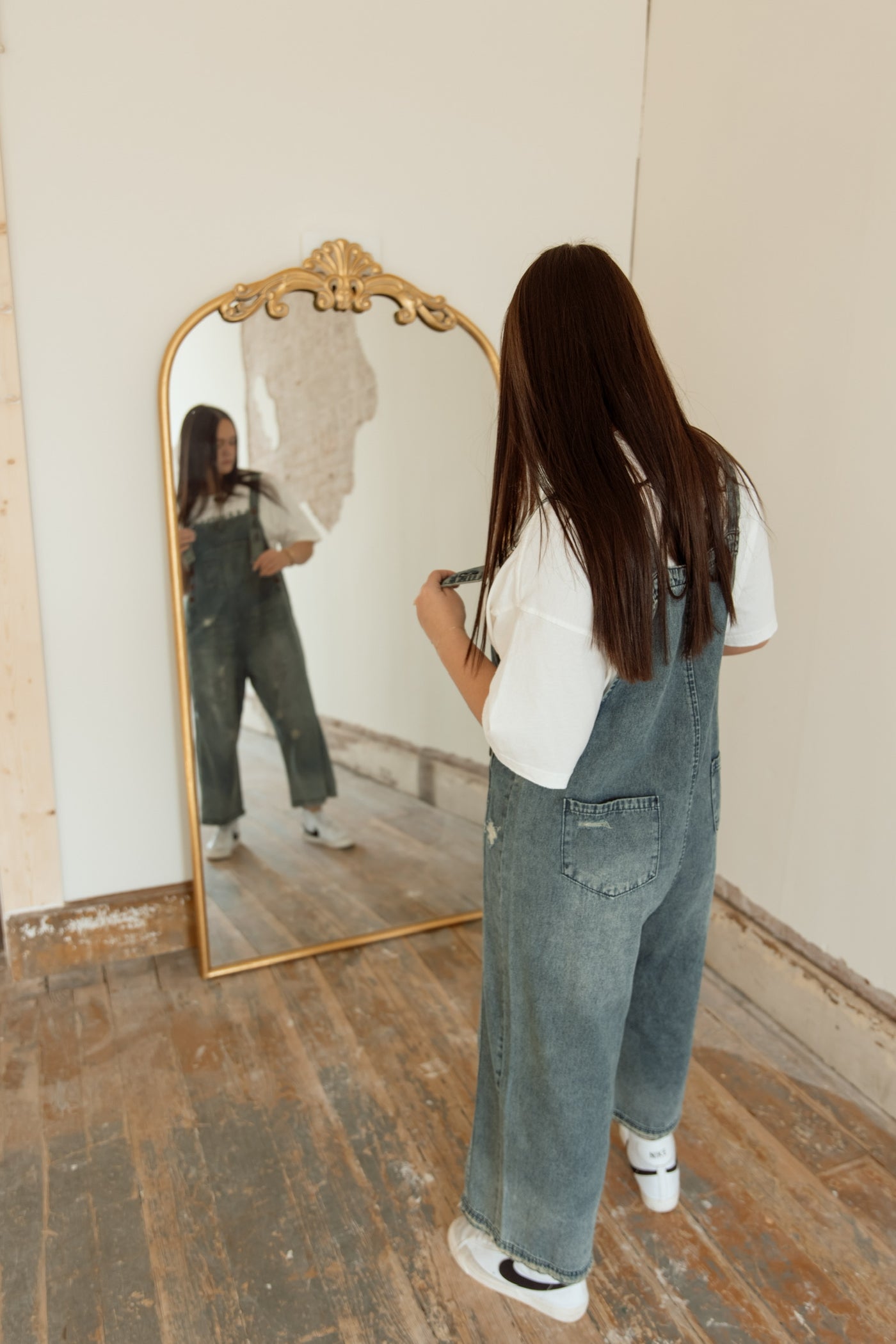 Vintage Washed Loose Denim Overalls