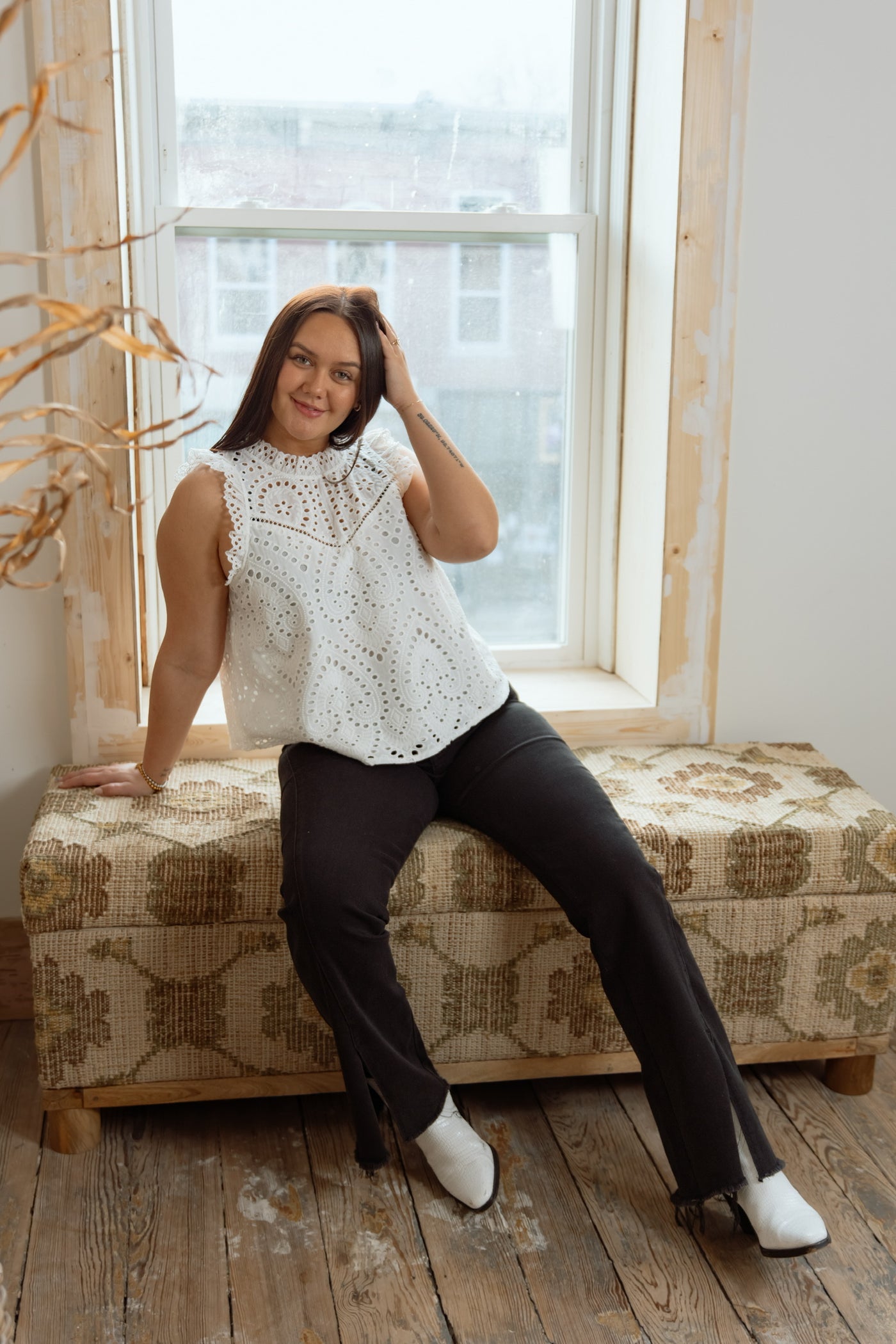 Clear As Day Ruffle Lace Top
