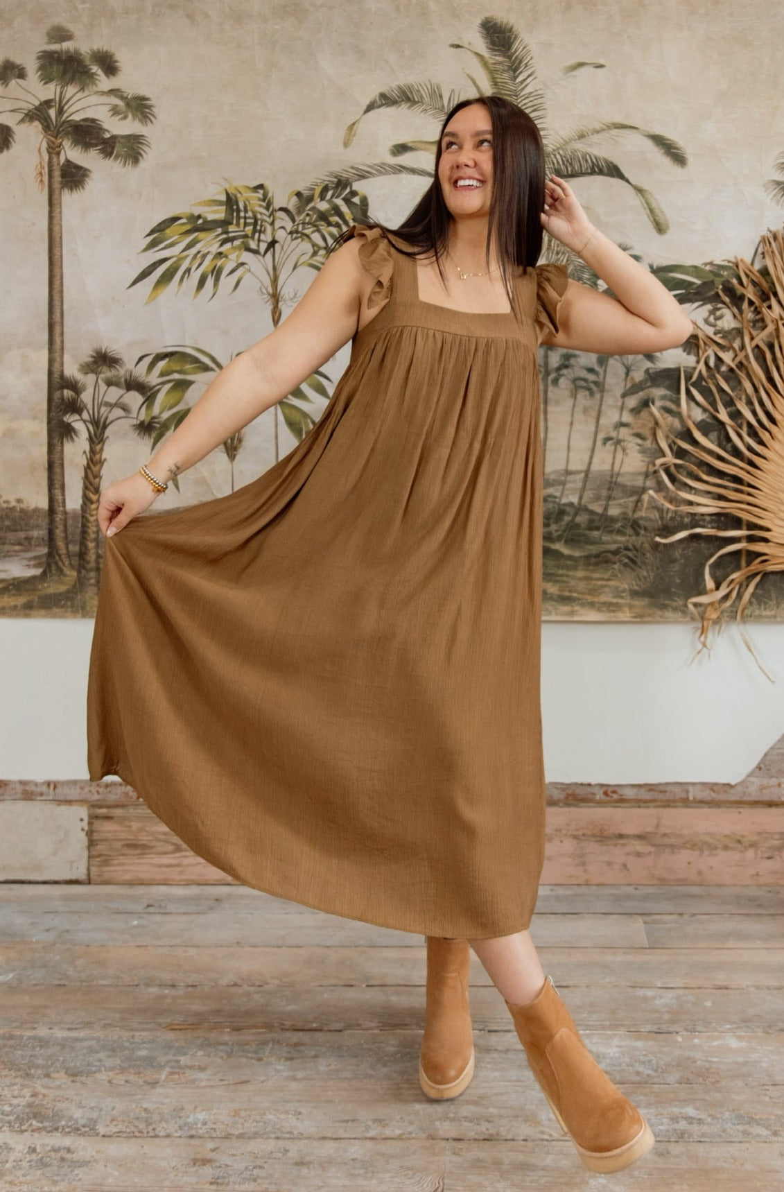 Sweeter Than Honey Ruffled Babydoll Dress