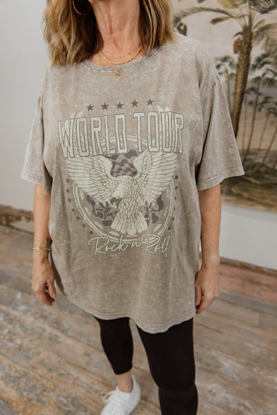 Oversized World Tour Rock N' Roll Tee