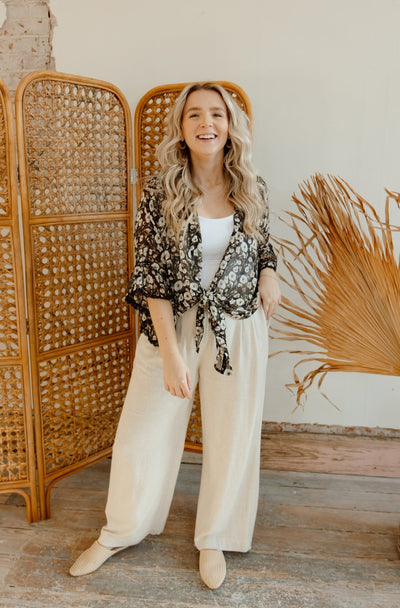 In Your Dreams Sheer Floral Blouse
