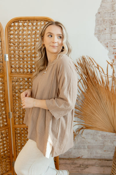 Easy Going Gauze Tunic Top