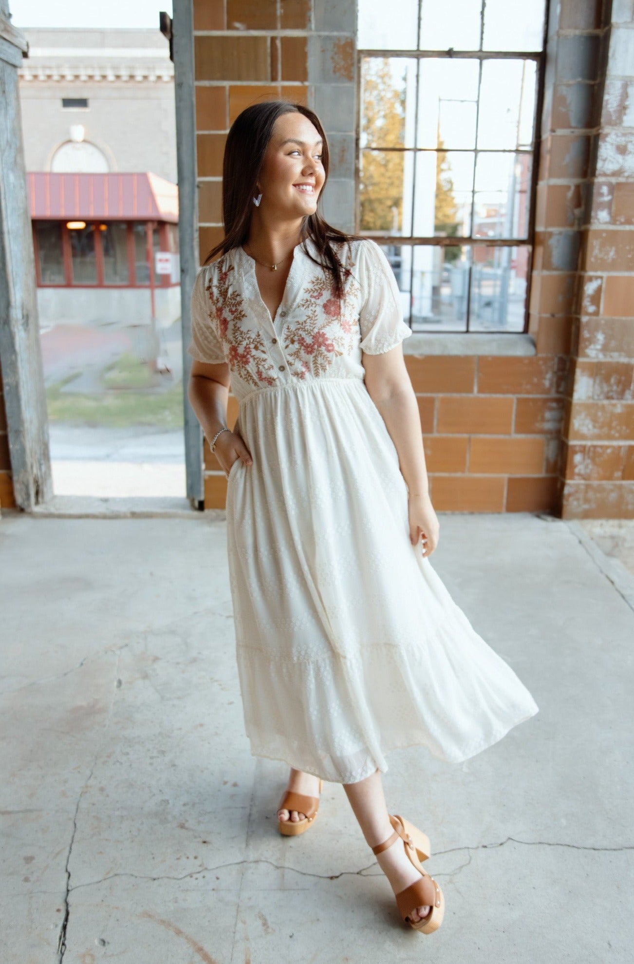 Good To Grow Floral Embroidered Dress