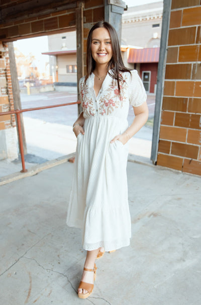 Good To Grow Floral Embroidered Dress