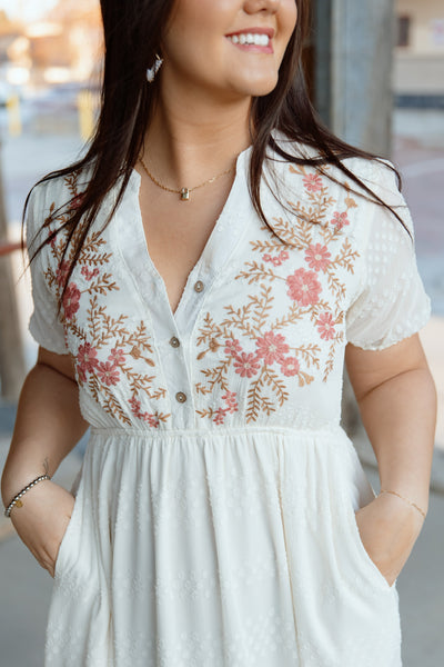 Good To Grow Floral Embroidered Dress