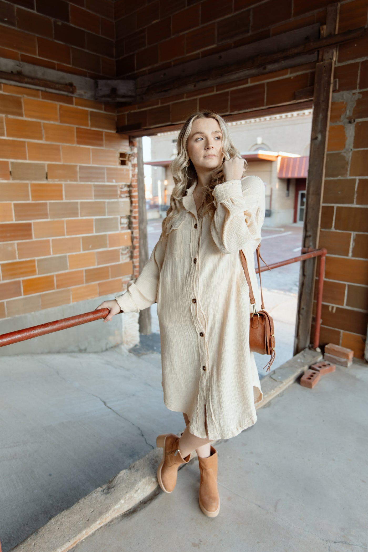 Be You Distressed Gauze Dress