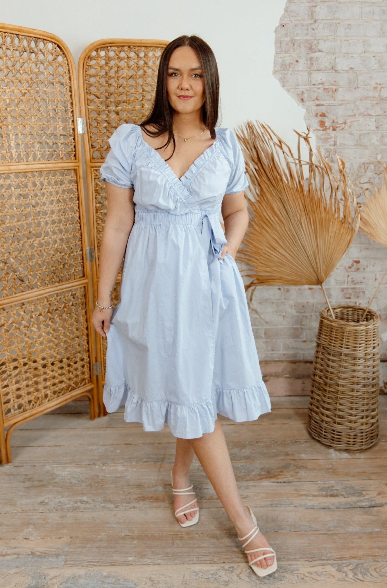 Chambray This Way Wrap Dress
