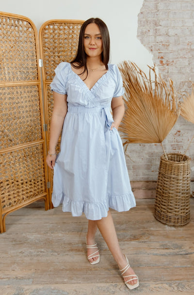 Chambray This Way Wrap Dress