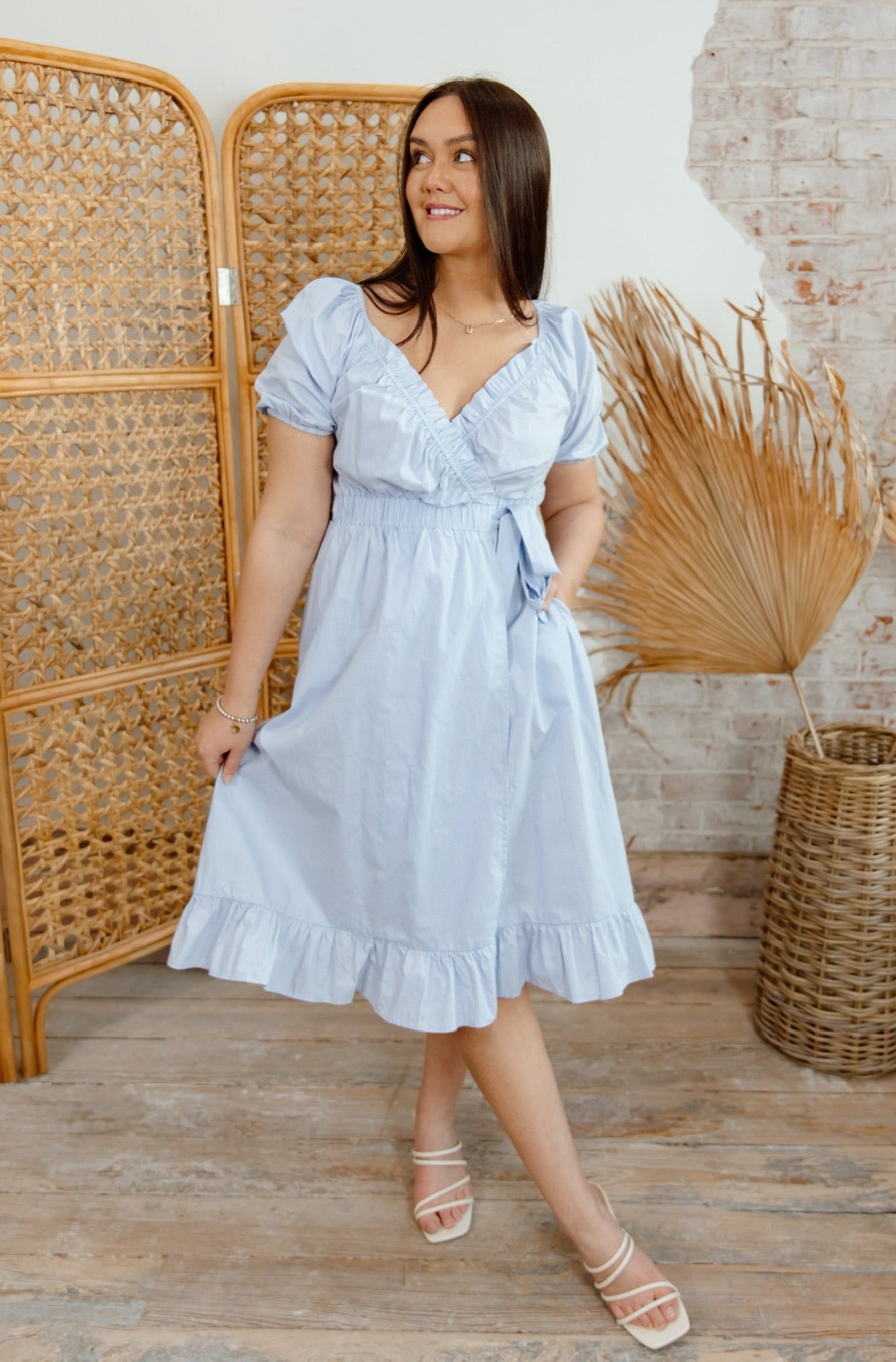 Chambray This Way Wrap Dress