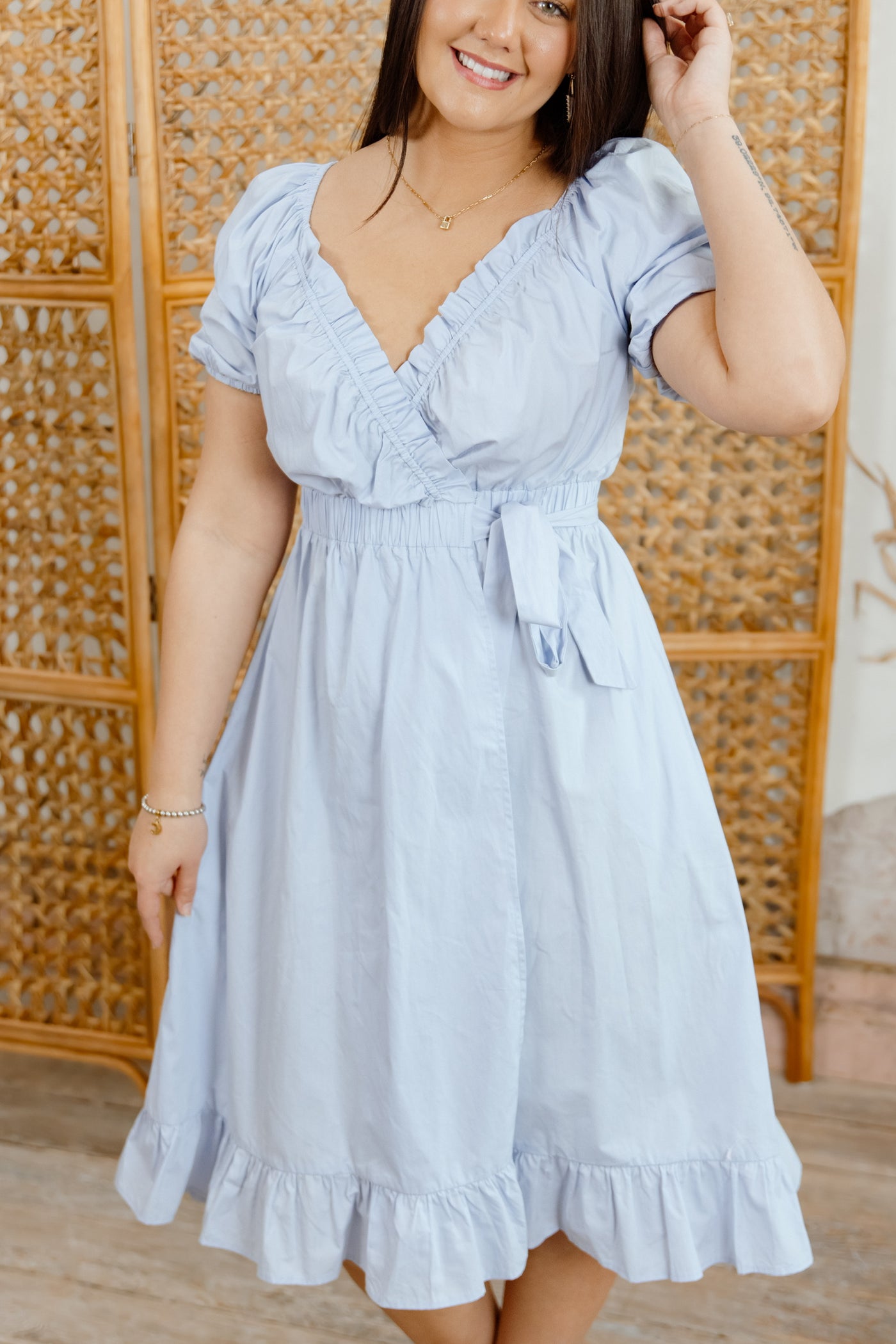 Chambray This Way Wrap Dress