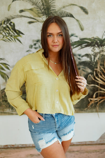 Feels Like Spring Button Down Top