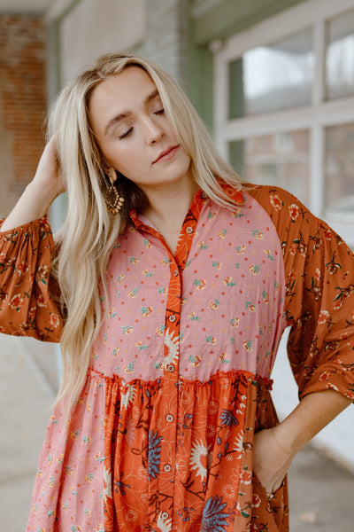 Boho Dreams Button Down Dress