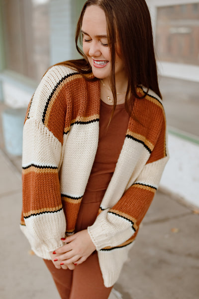 Lost in Love Striped Cardigan